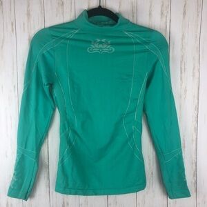 Athleta high neck teal top